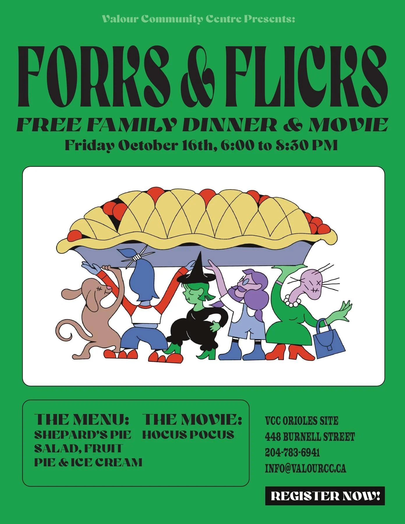 October Forks and Flicks Hocus Pocus poster