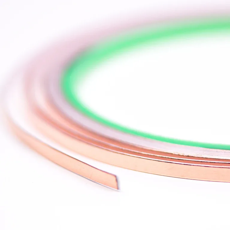 Copper tape traces on card
