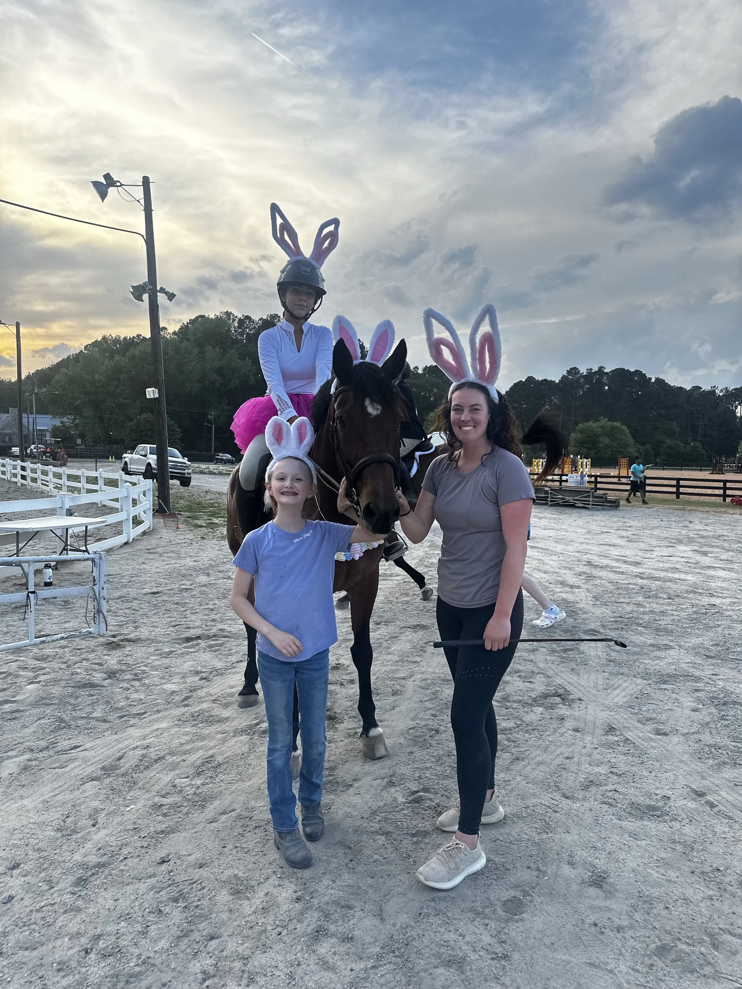 Blackrock riders and trainer at a themed horse show