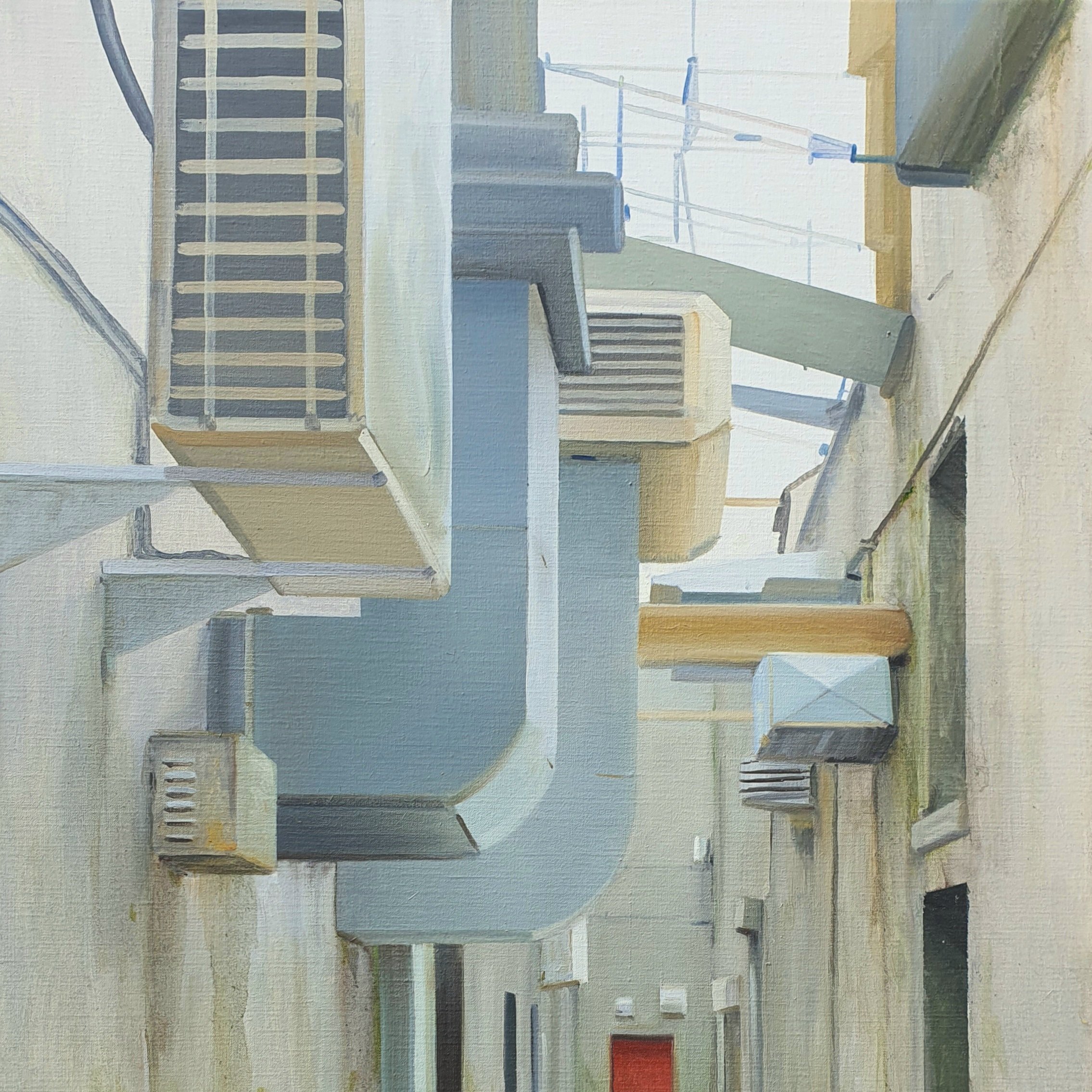 The Lane Behind the Shops – oil on canvas – 65x65cm