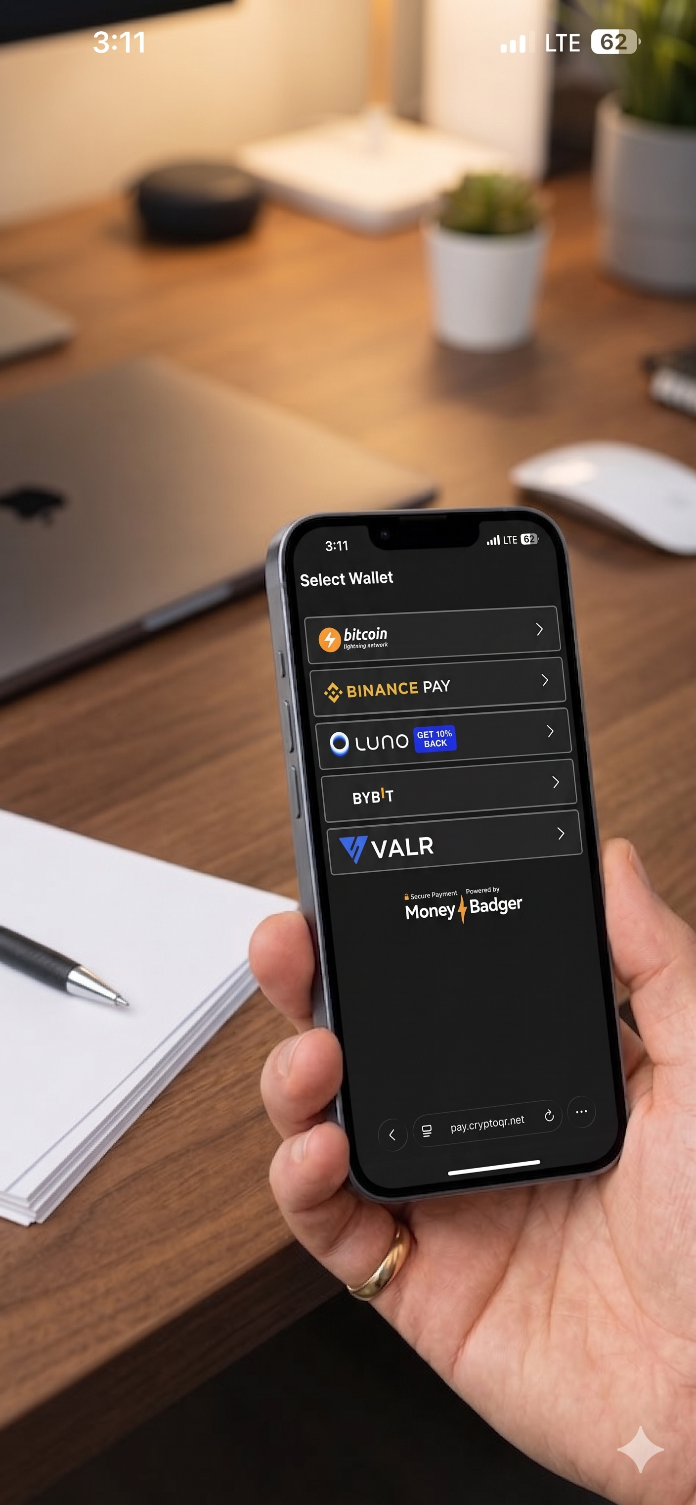 Select your wallet at online checkout
