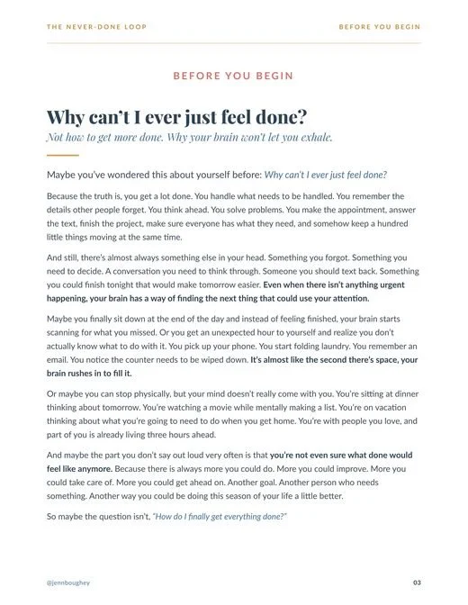 Before You Begin opening page