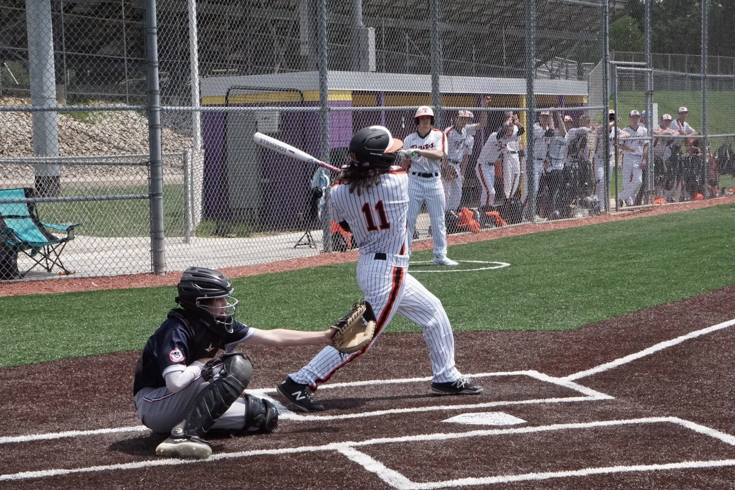 Baseball athlete at bat