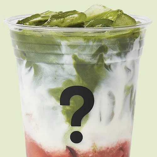 sakura strawberry matcha latte