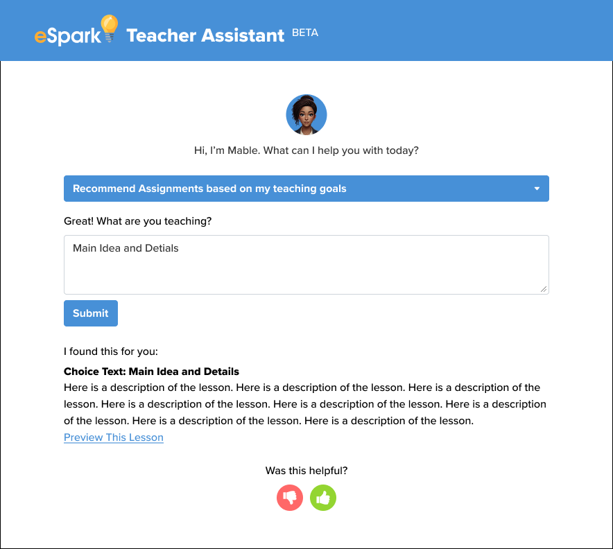 Nova Teacher Assistant Prototype Bootstrap Screenshot thumbnail