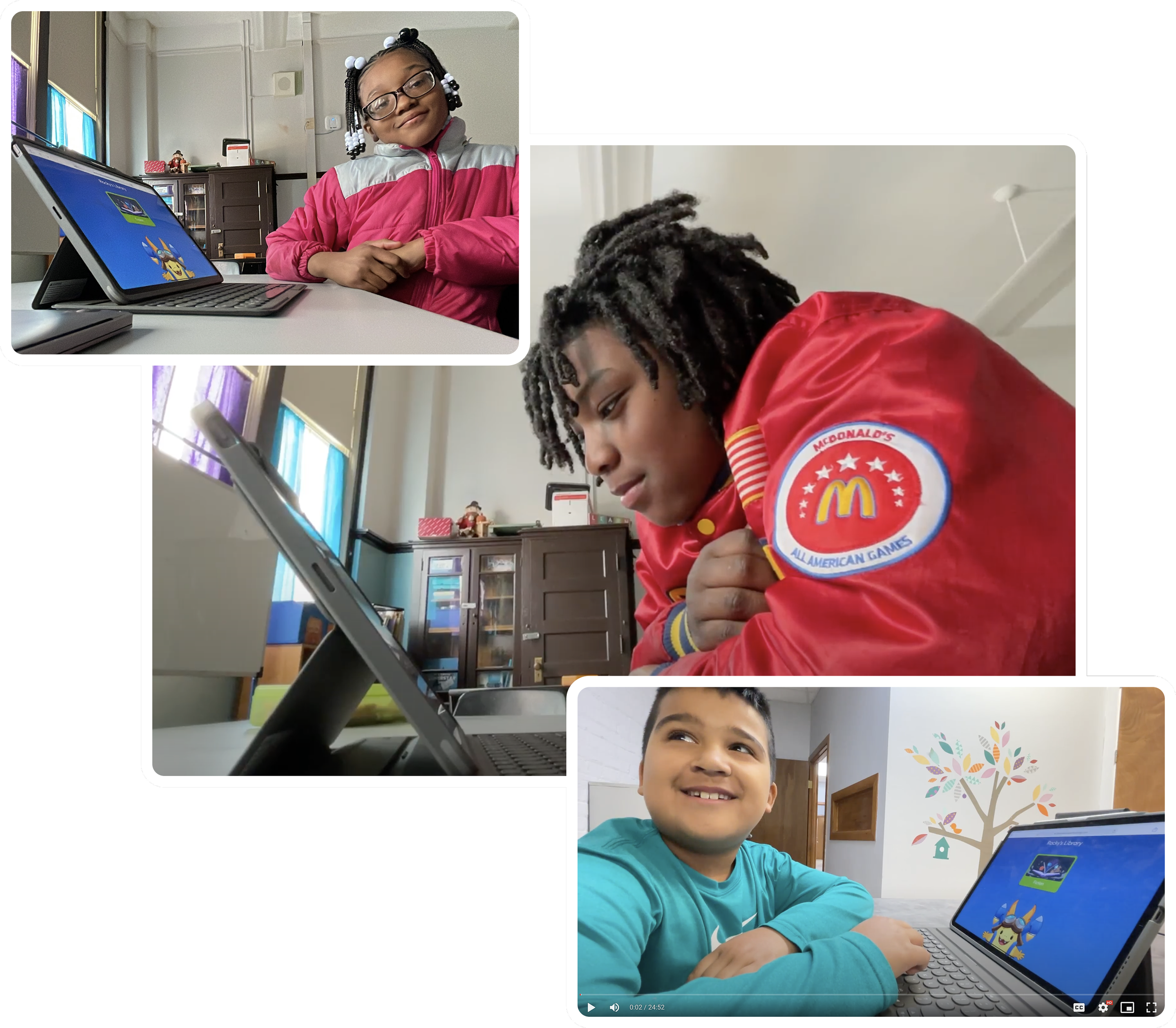 Students using Choice Texts prototype during testing session