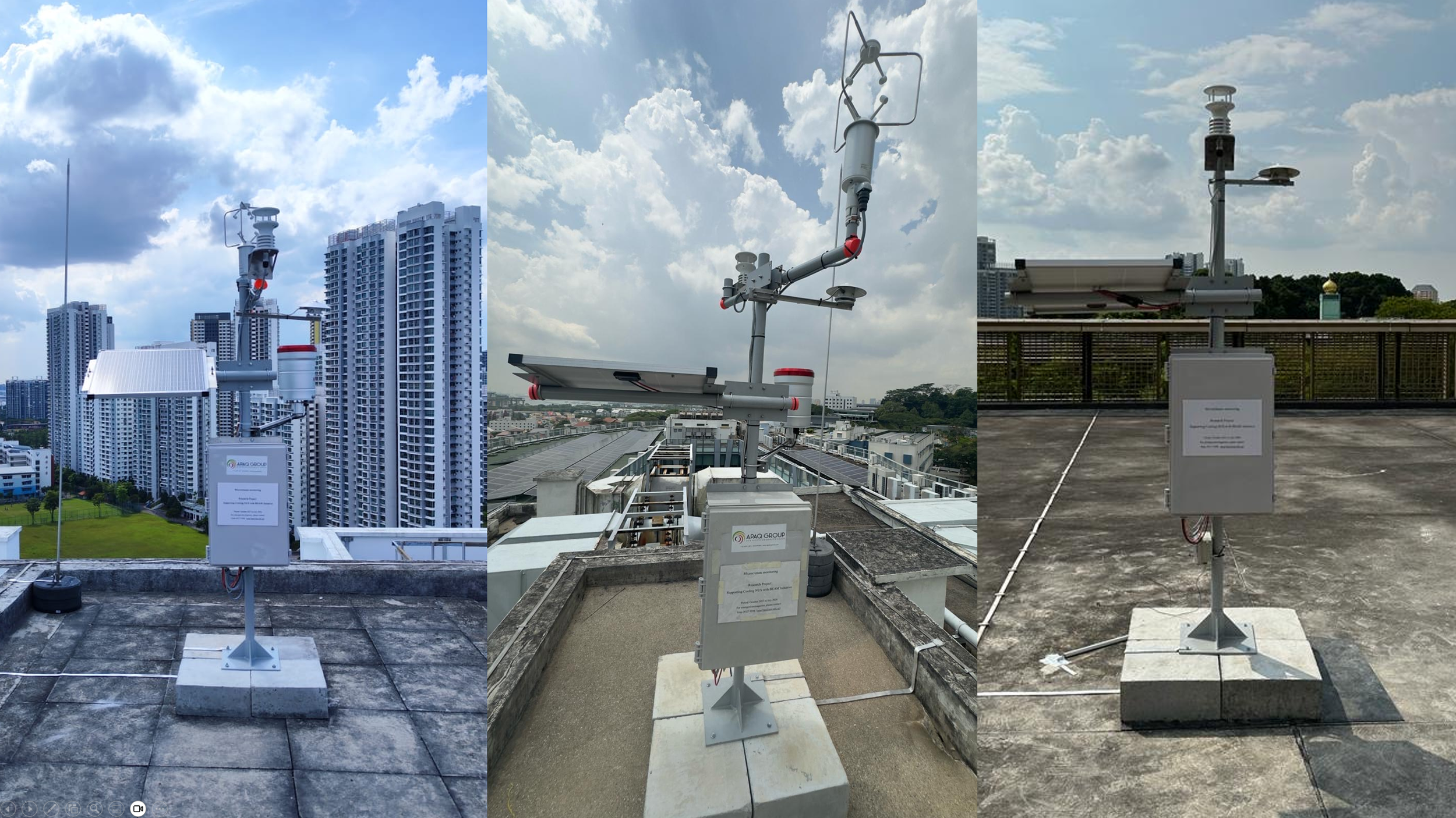 Weather station on rooftop