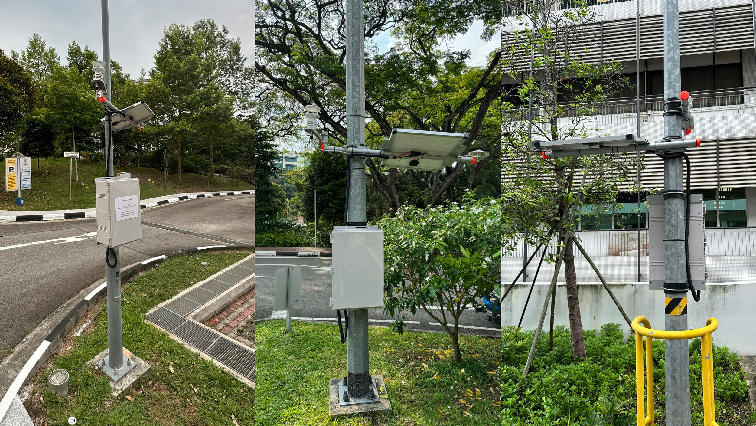 Weather station on lamp post