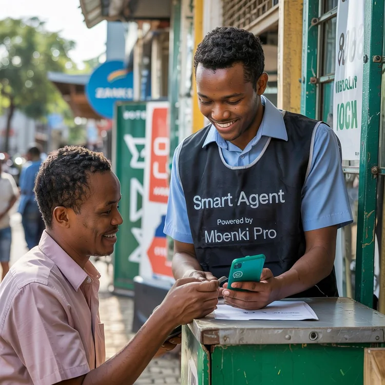 An mBenki Smart Agent with a customer