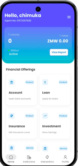 The mBenki Pro app on a phone