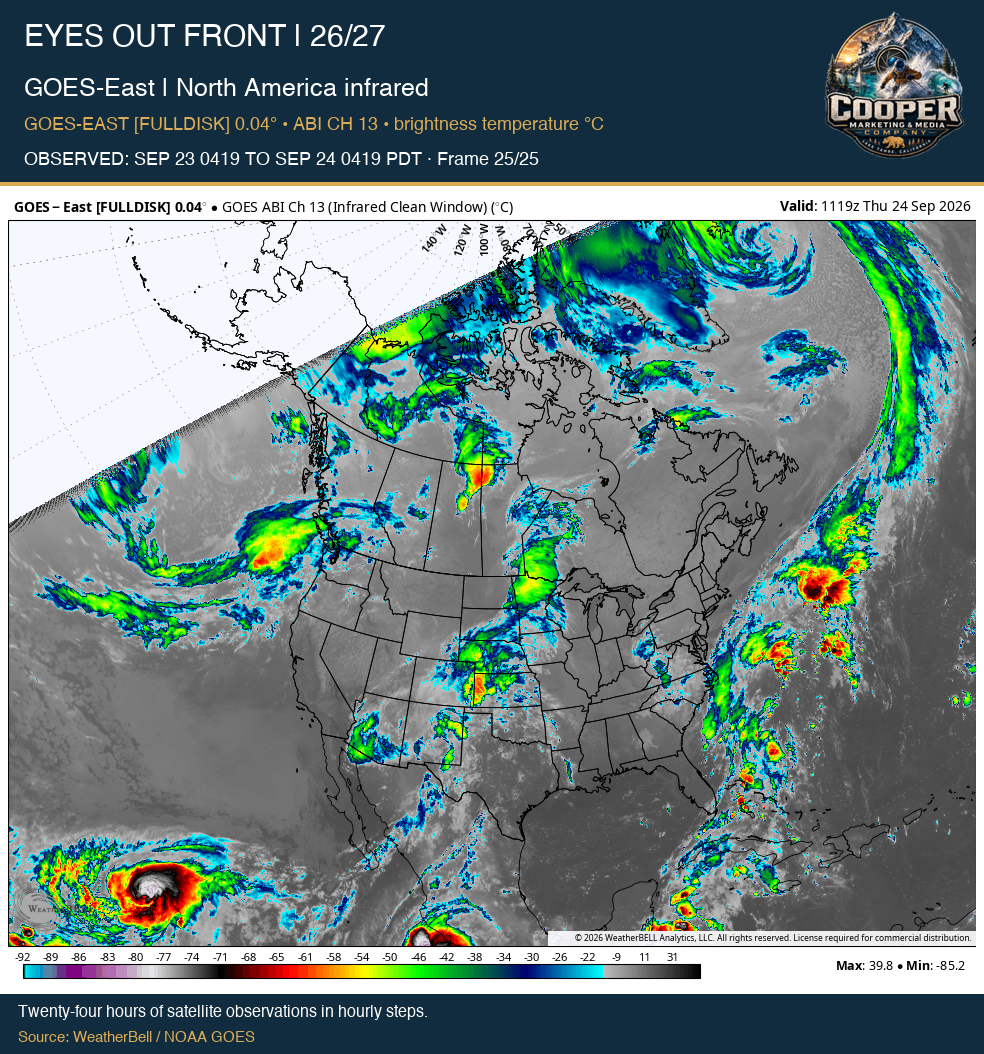 GOES-East | North America infrared, final frame