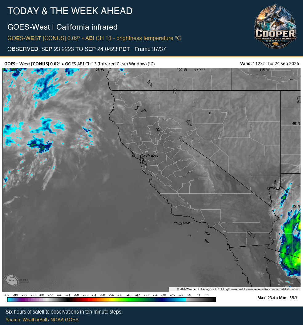 GOES-West | California infrared, final frame