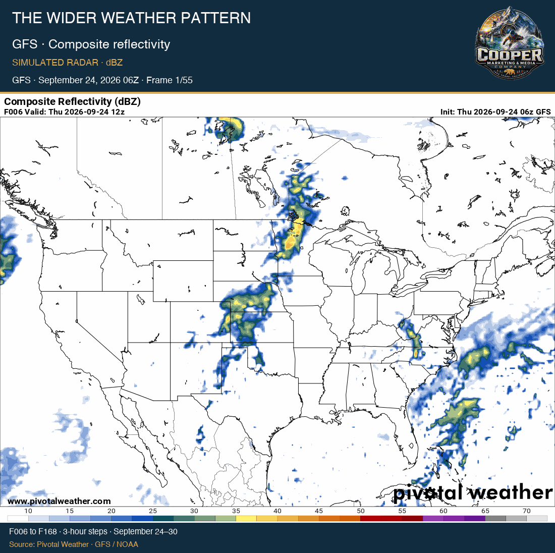 GFS · Composite reflectivity, GFS · September 24, 2026 06Z