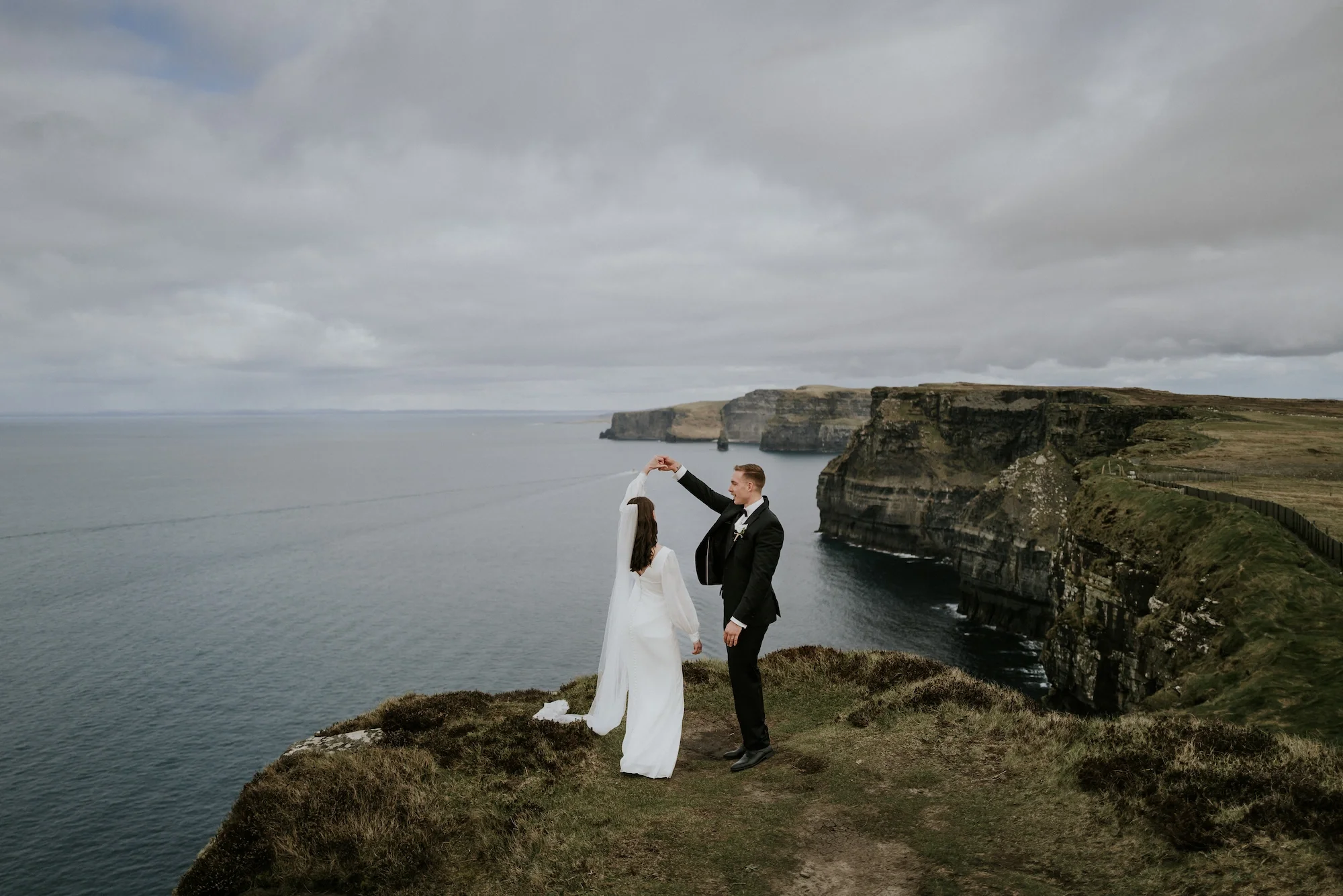 Kalee and Kristian elopement at the Cliffs of Moher