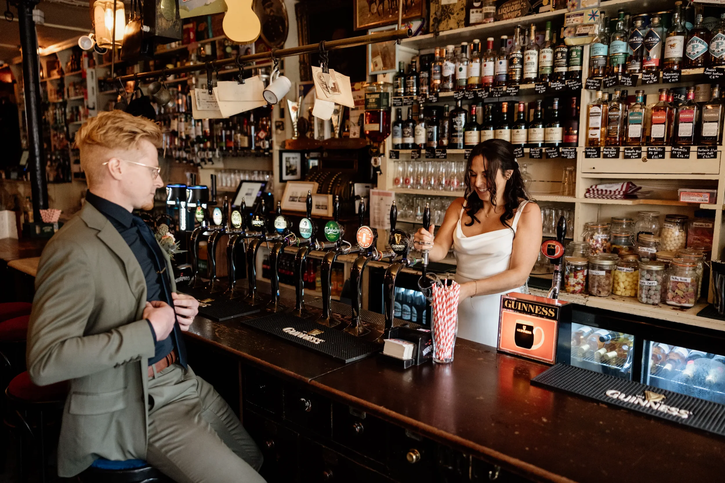 Clare and Nick laughing
