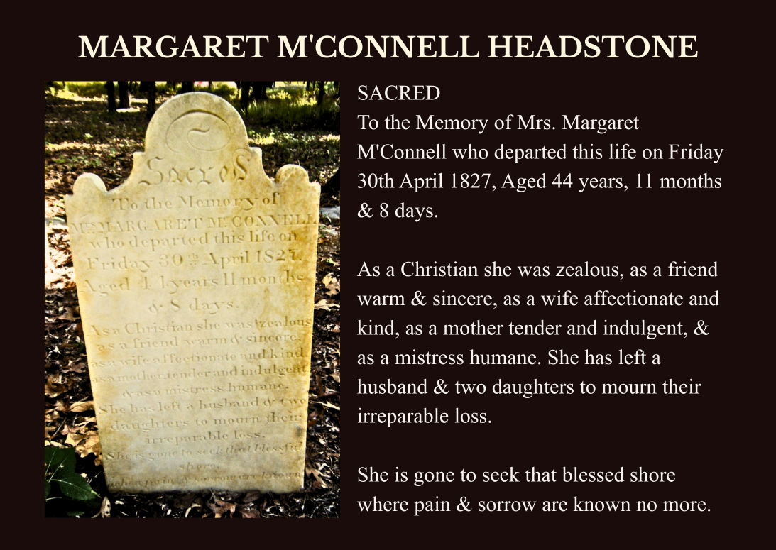 Margaret M'Connell Headstone