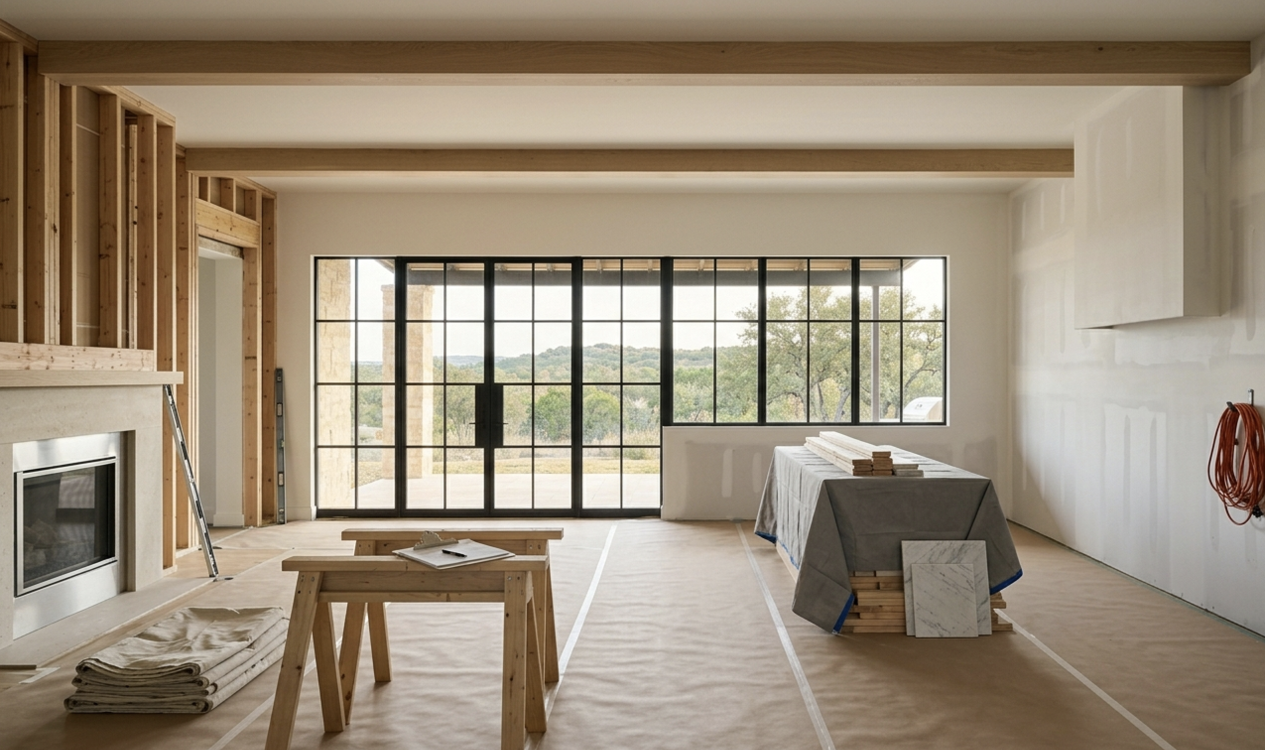 On-site project management during a Hill Country home renovation