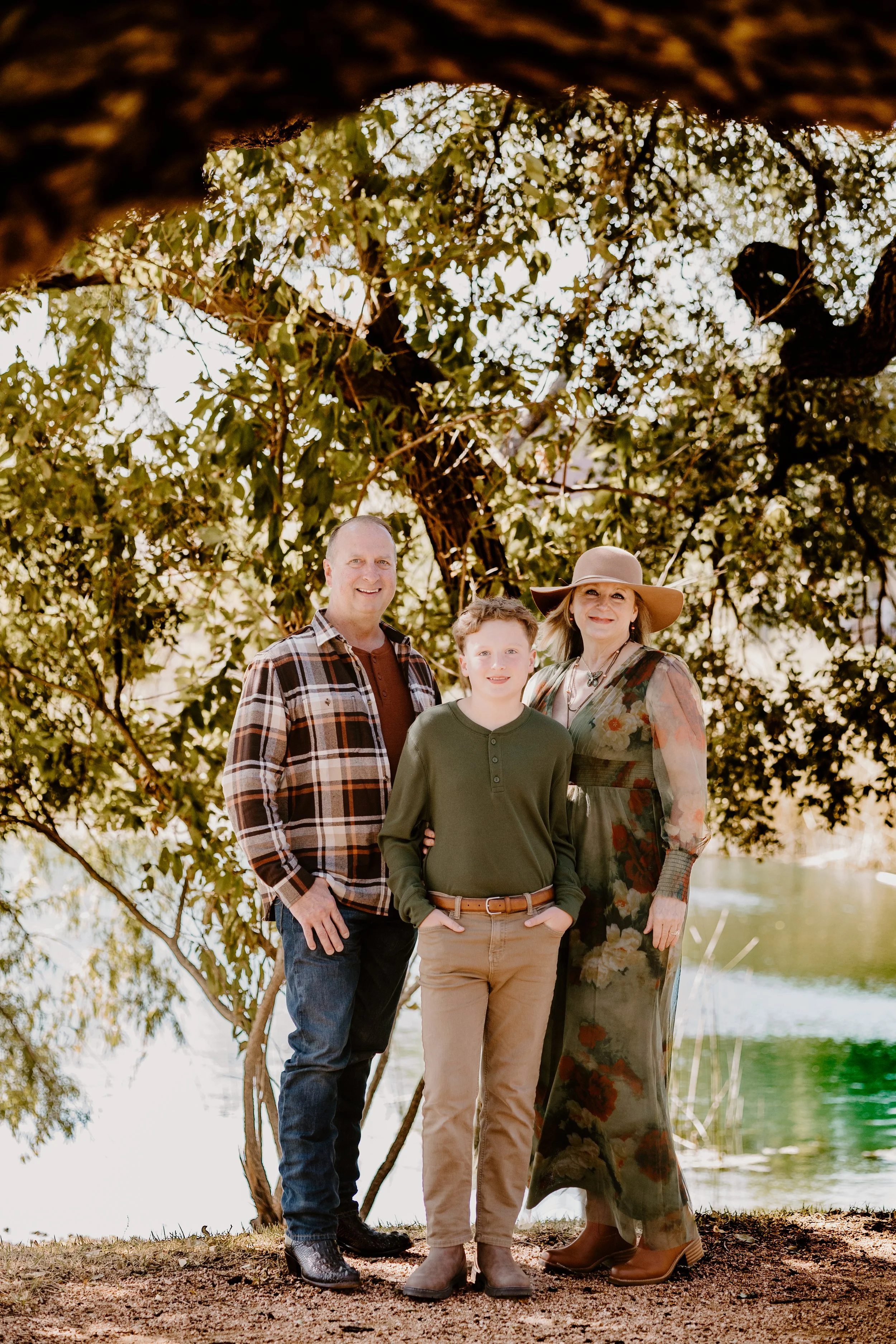 Vanessa Harris and family at Riverbend Hill Country Homes