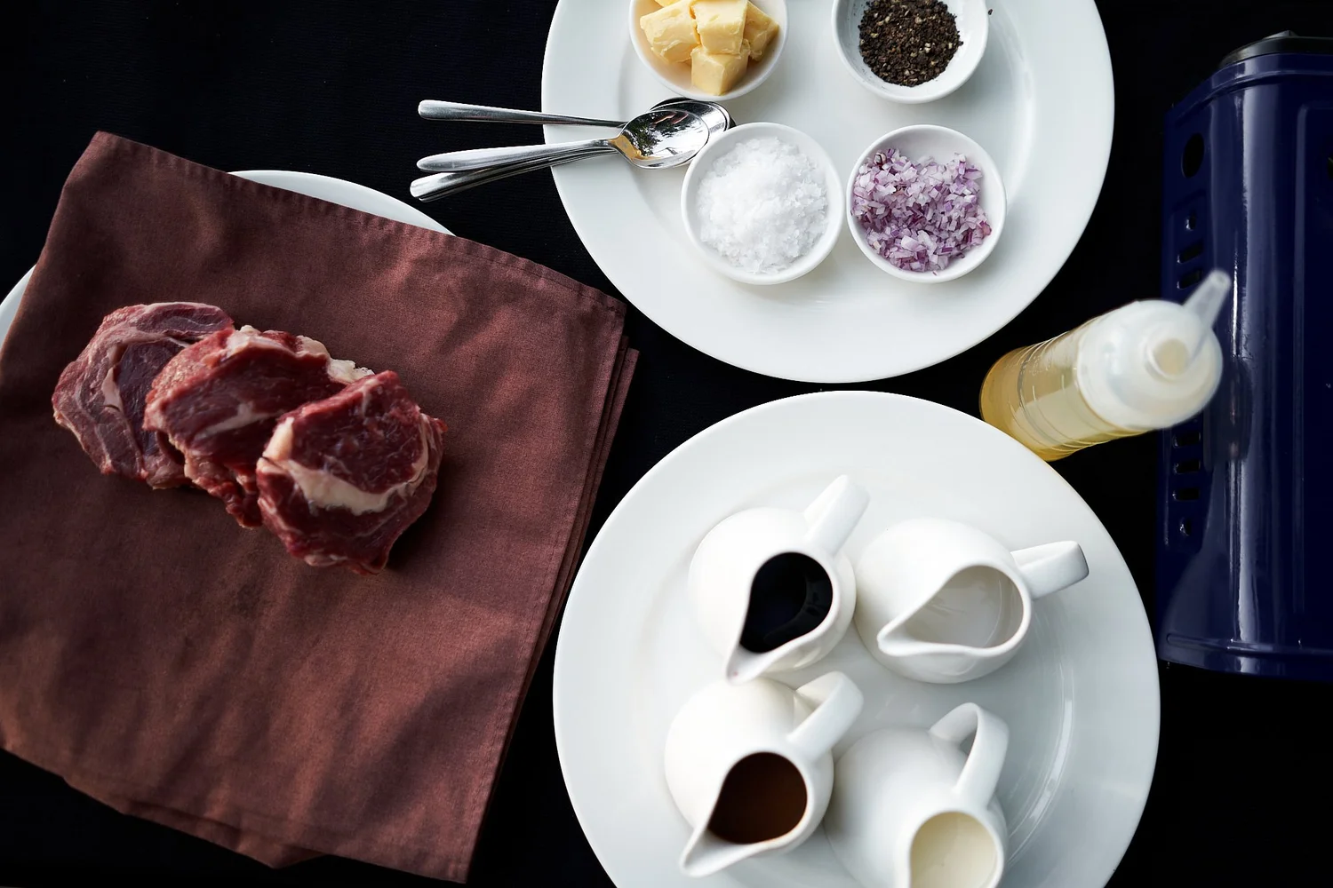Seda Lio resort steak and salt food styling
