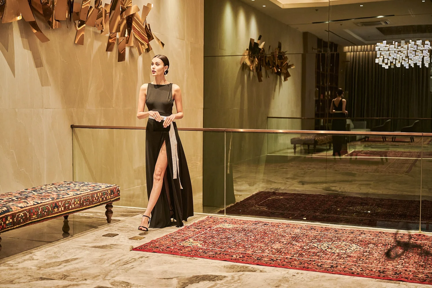 Farzam Carpets campaign evening wear