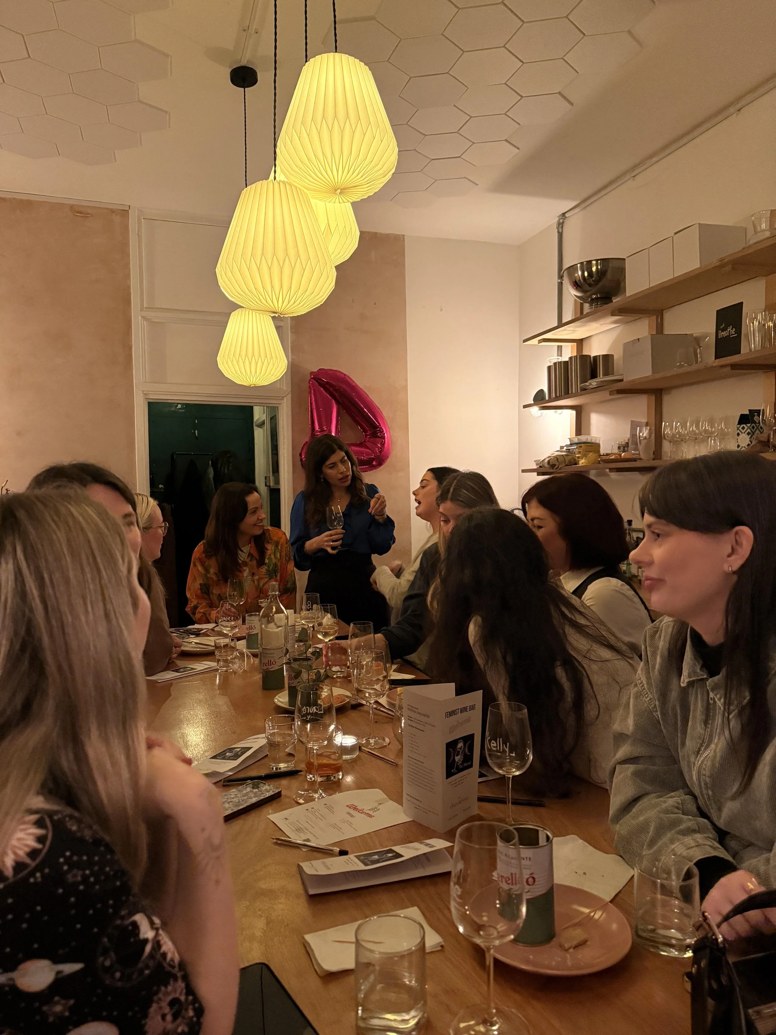 Biodynamic wine poured at the New Moon series