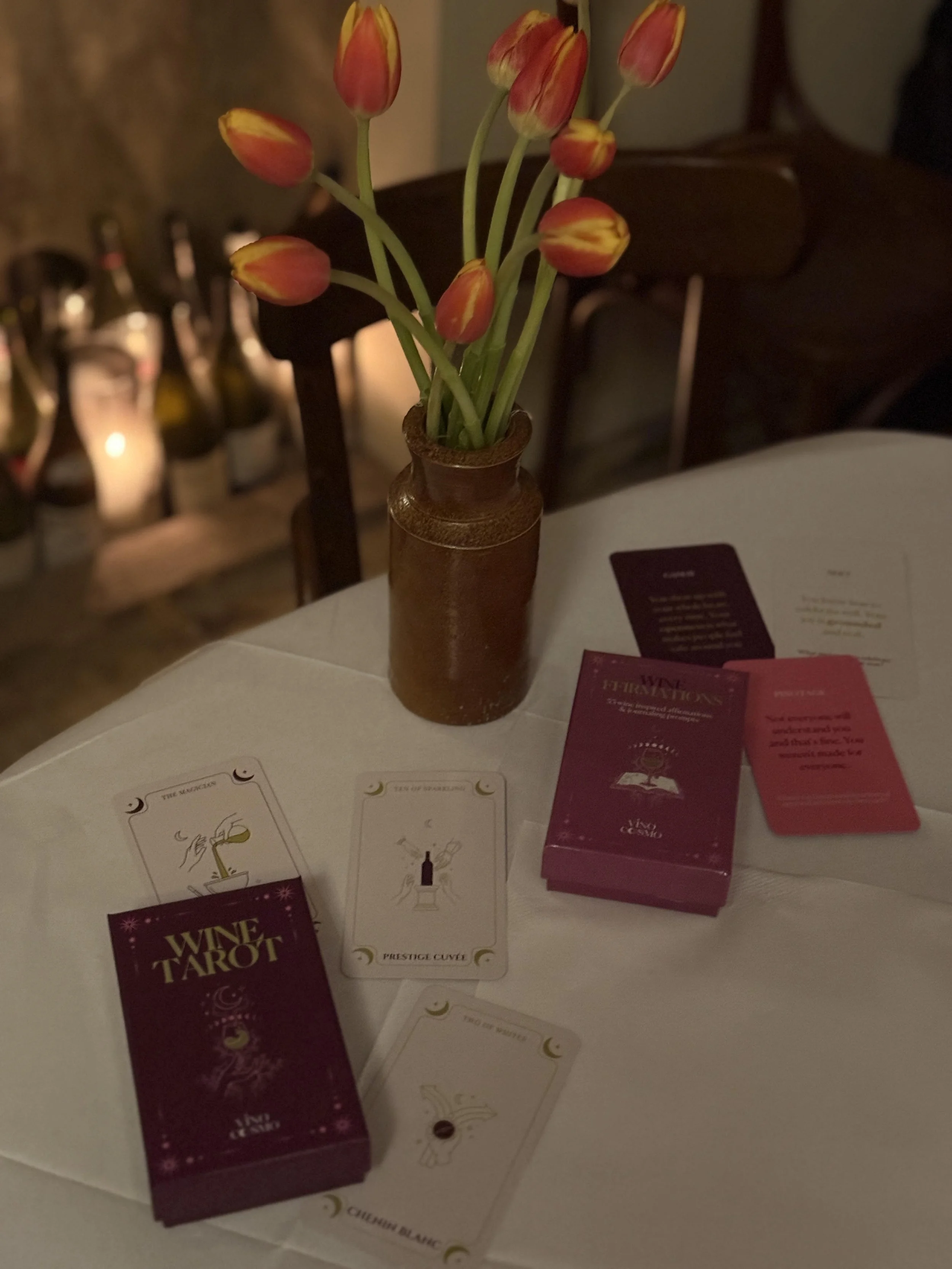 Tarot and birth chart readings alongside the wine at Lower Wine Bar