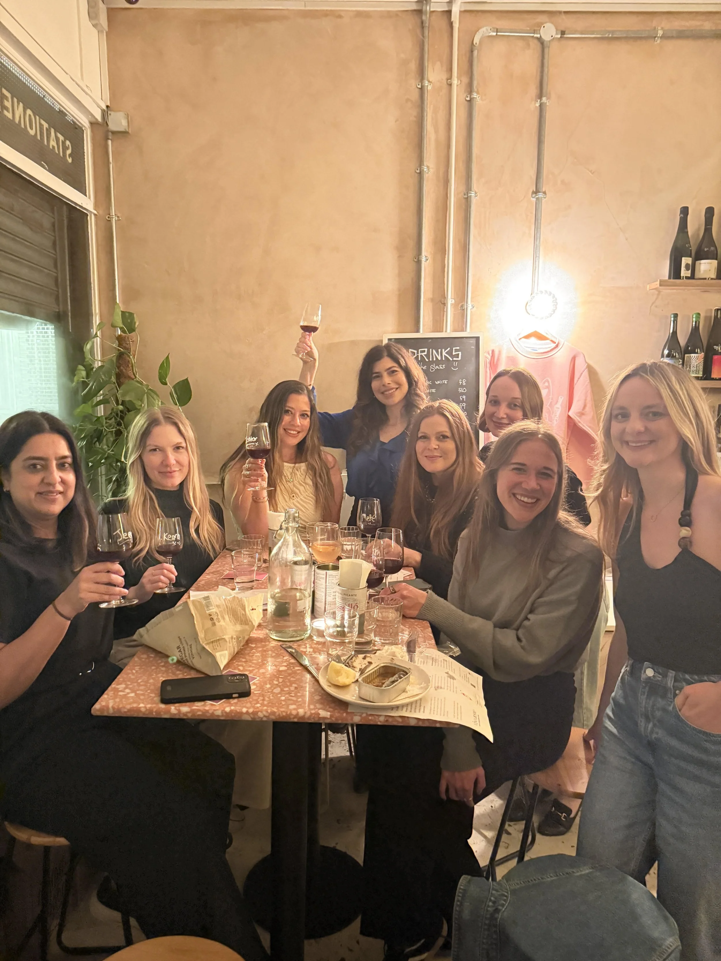 Guests at the New Moon series at Feminist Wine Bar