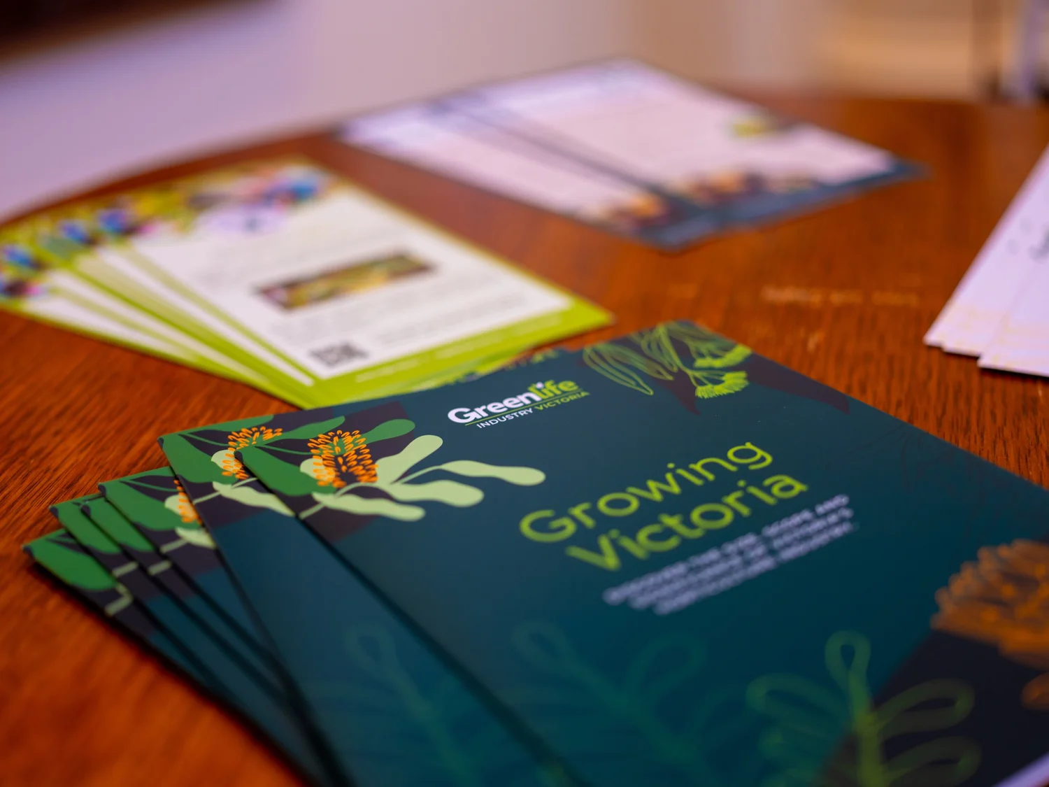 Greenlife Industry Victoria Growing Victoria brochures at the event