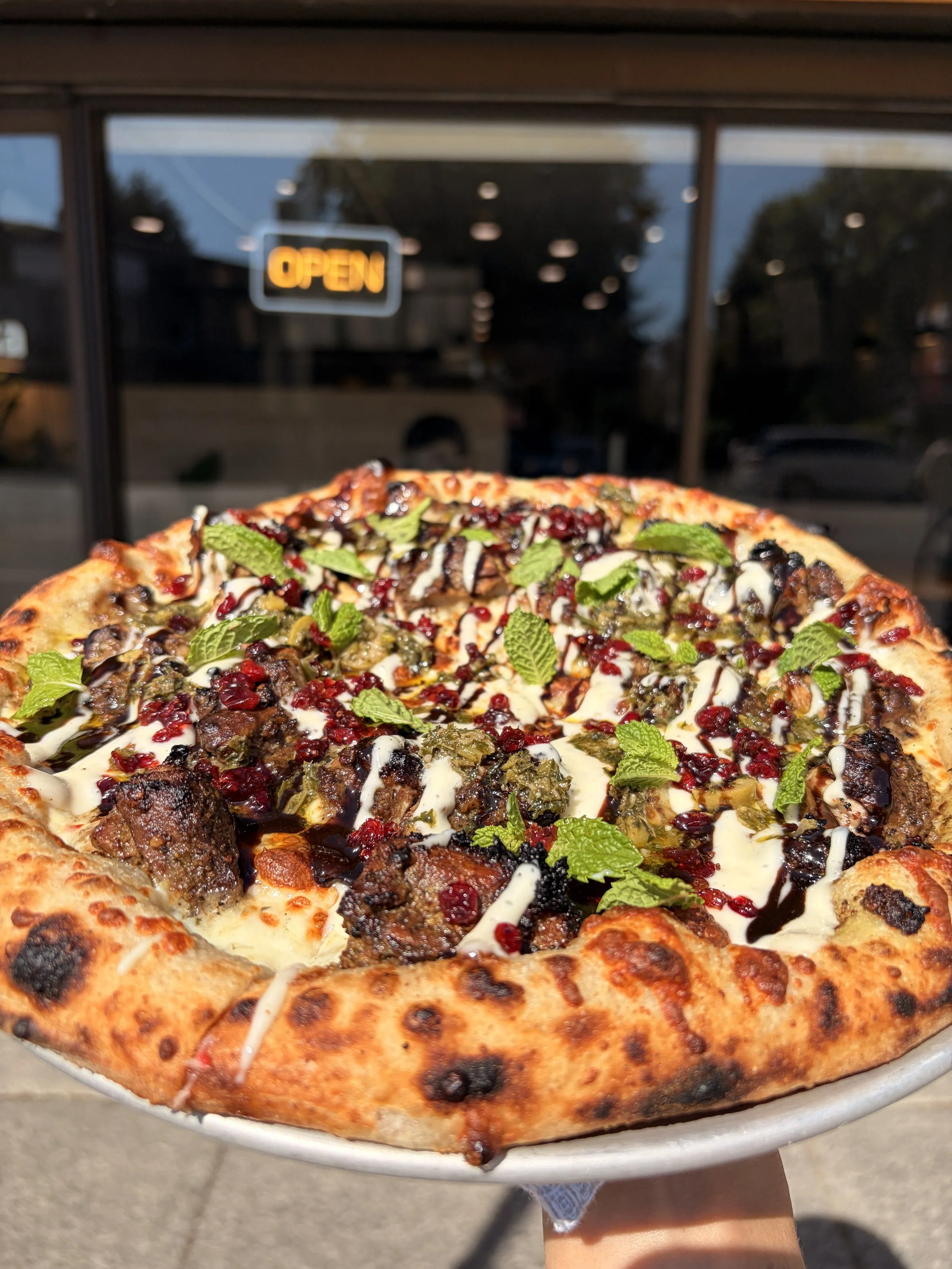 Persian Sour Chicken Pizza