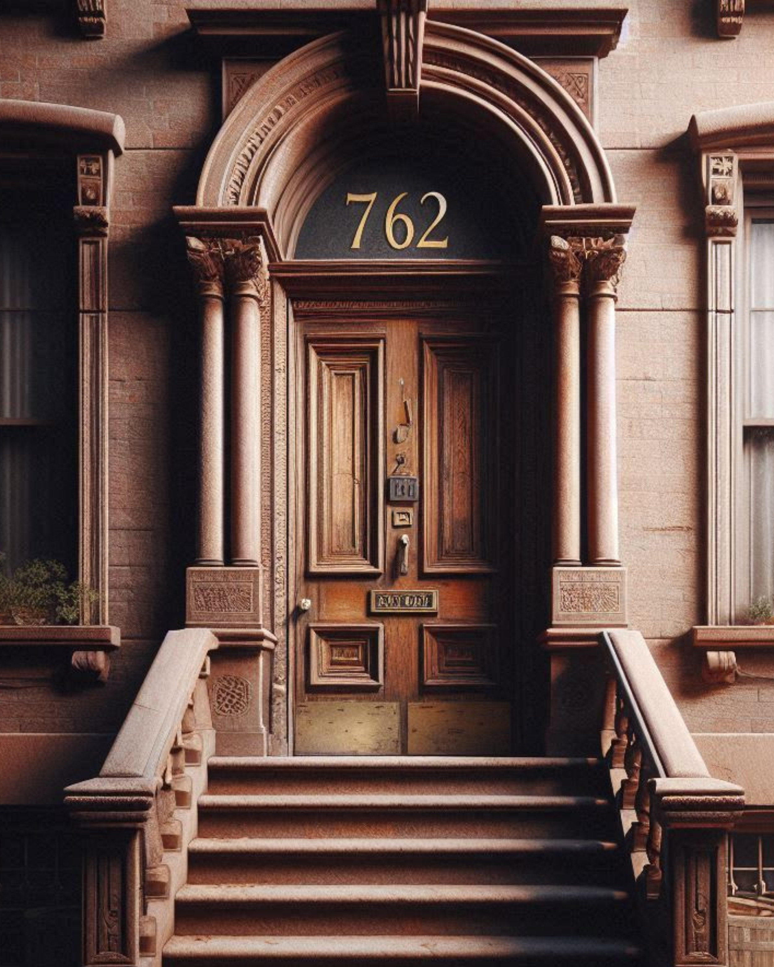 The front door of 762 W. 67th Street