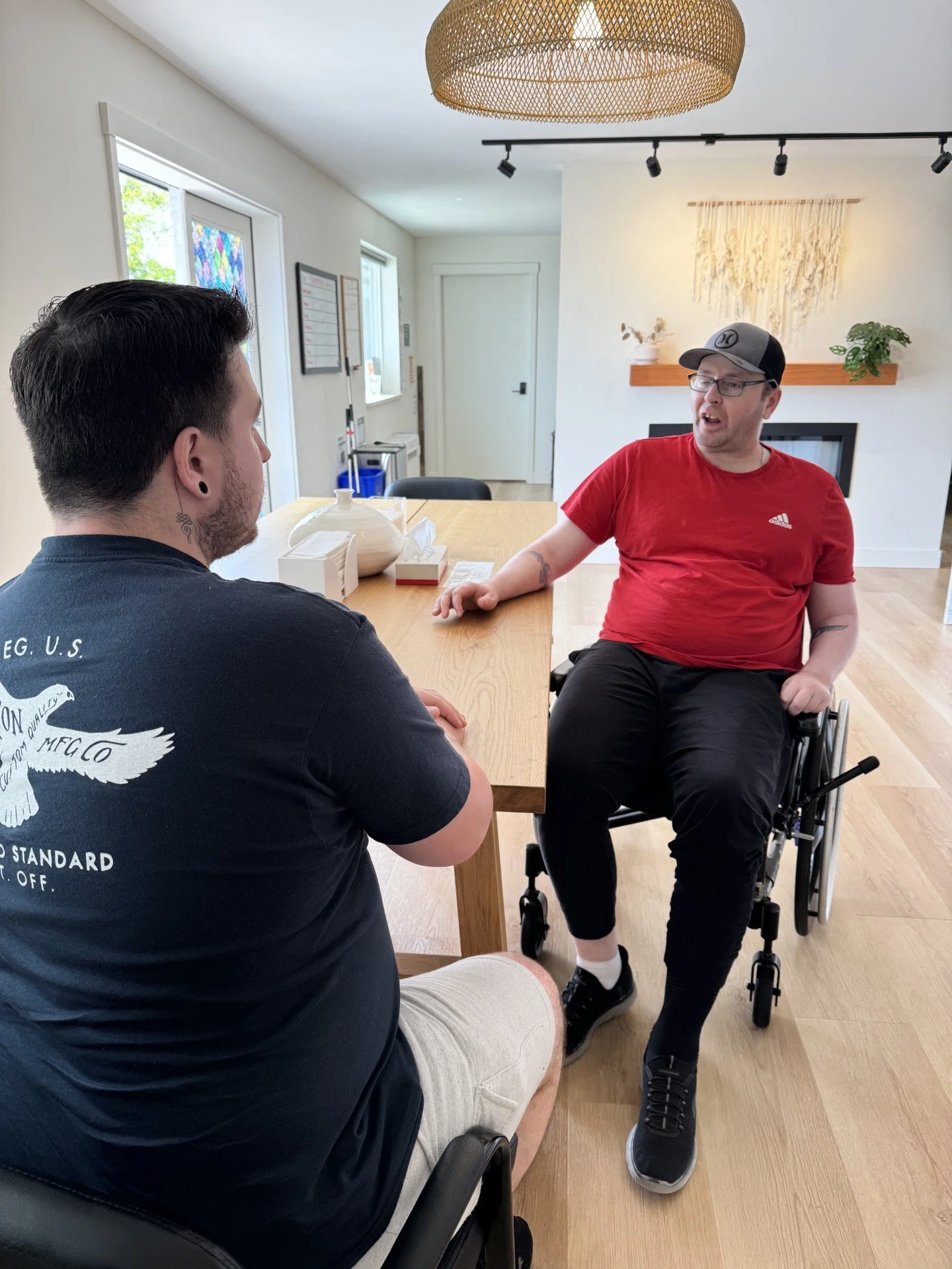 Resident with his Life Redesign Coach at CONNECT Saanich Peninsula