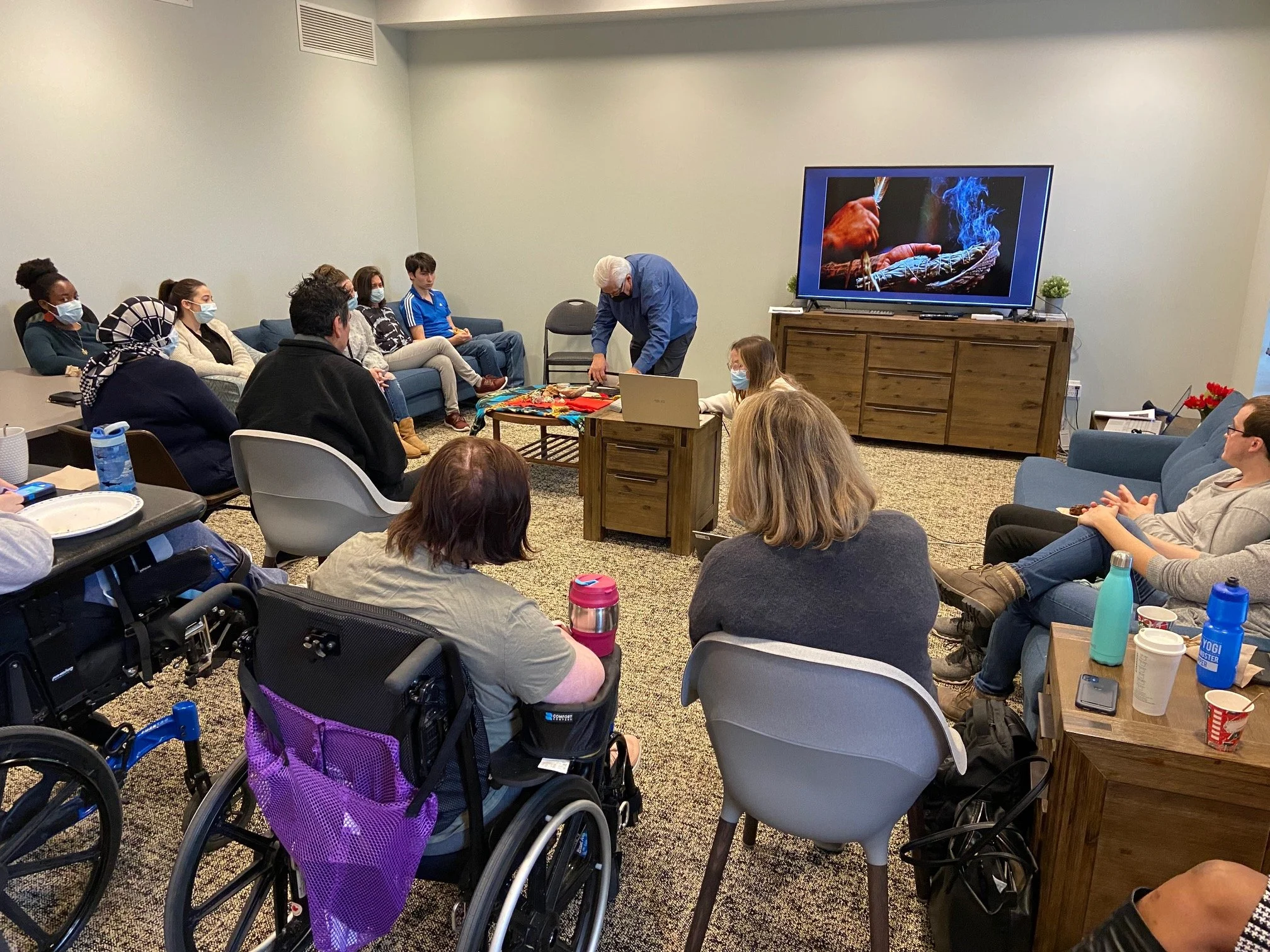Smudging ceremony at CONNECT Hamilton — Indigenous cultural practice
