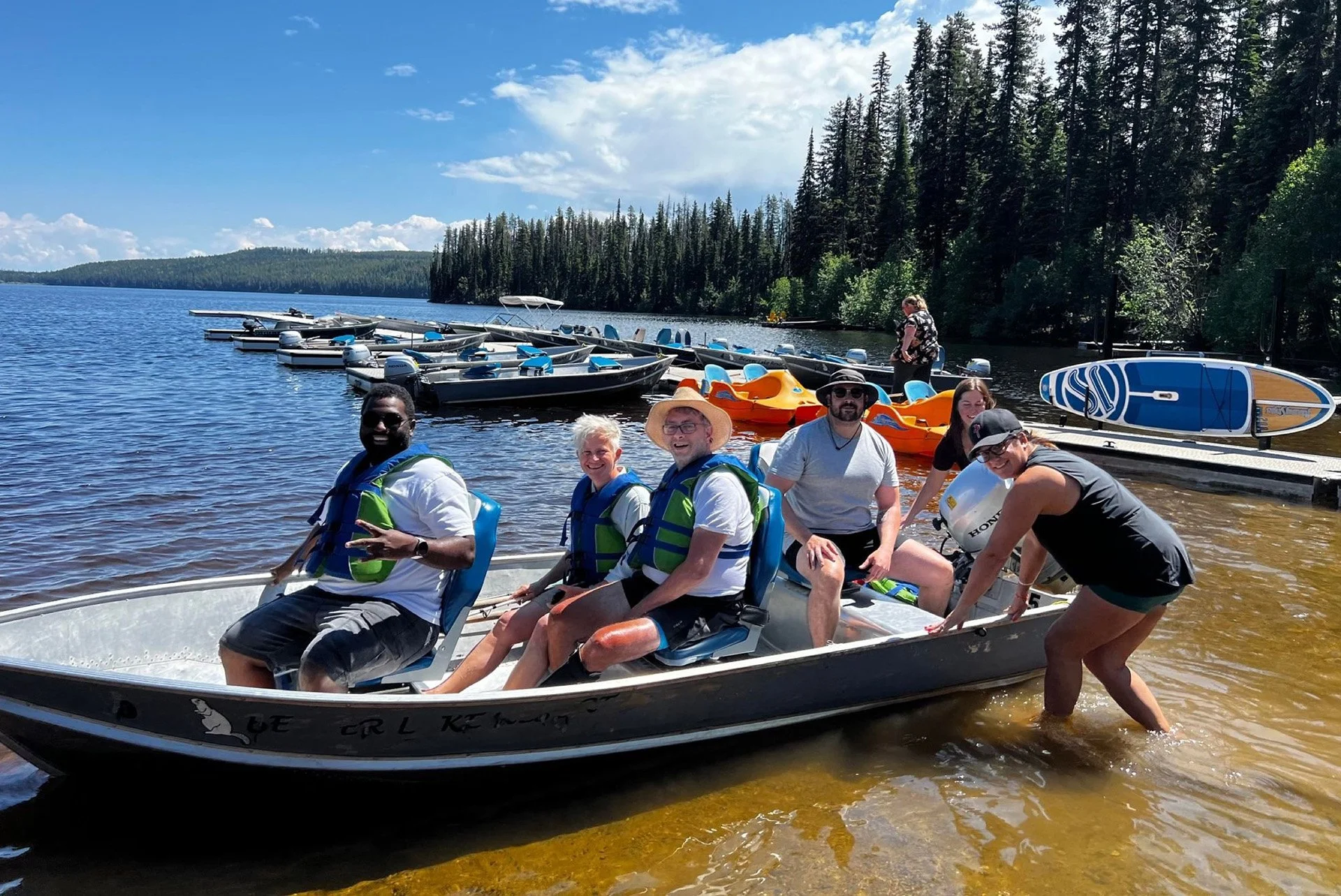 Person we support fishing with a Life Redesign Coach at CONNECT Communities