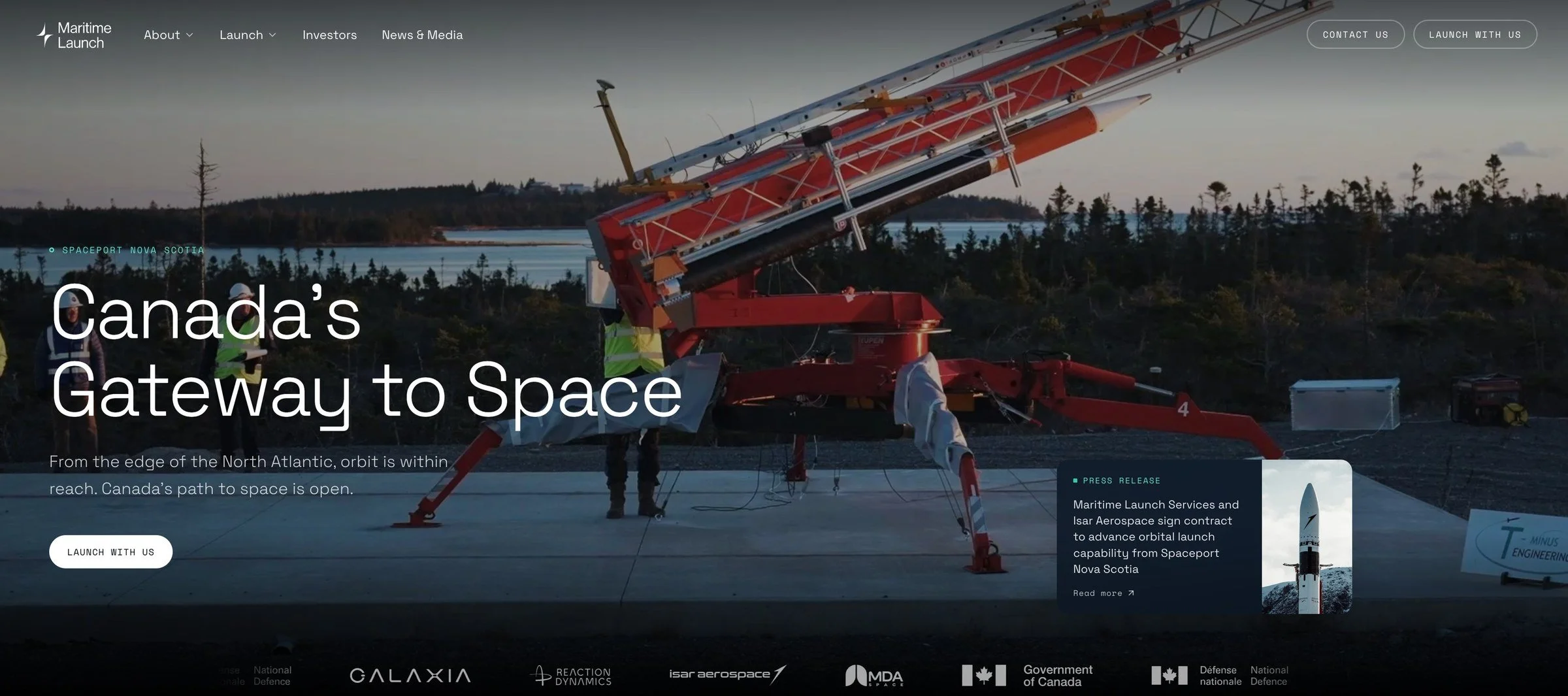 Maritime Launch homepage