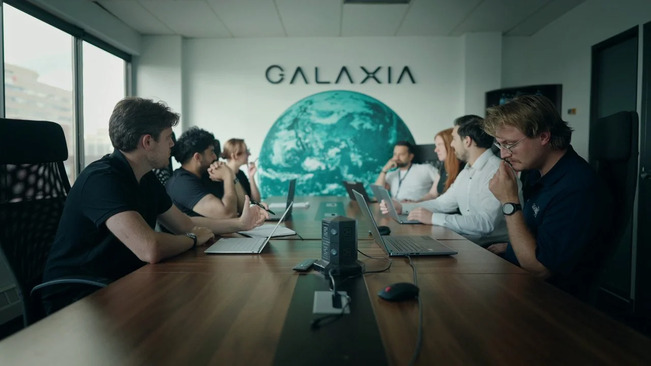 Galaxia team in the boardroom