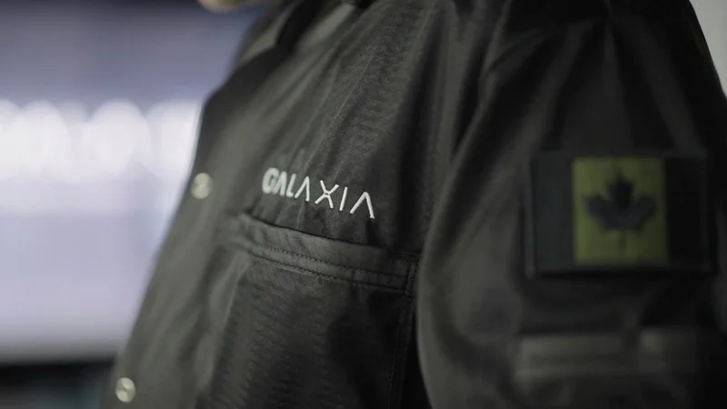 Galaxia embroidered jacket with Canadian flag patch