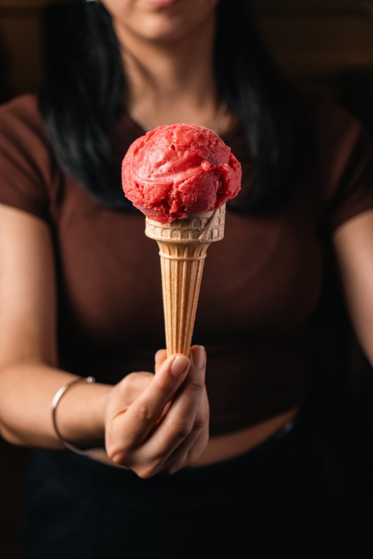 A cone served at Florenza