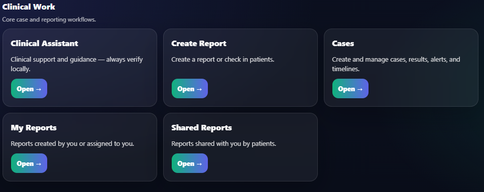 Zero Error Portal dashboard screenshot