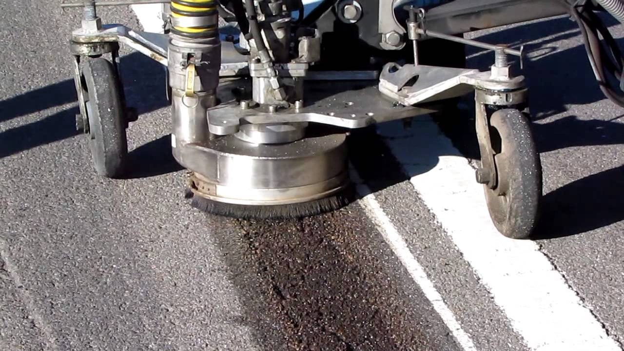 Water Blasting Pavement Marking Removal Photo
