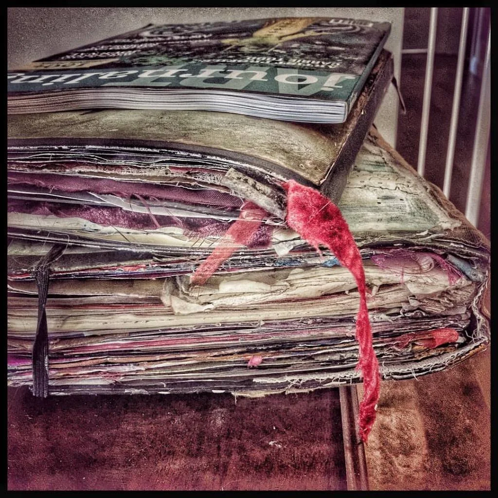 Art journaling spread