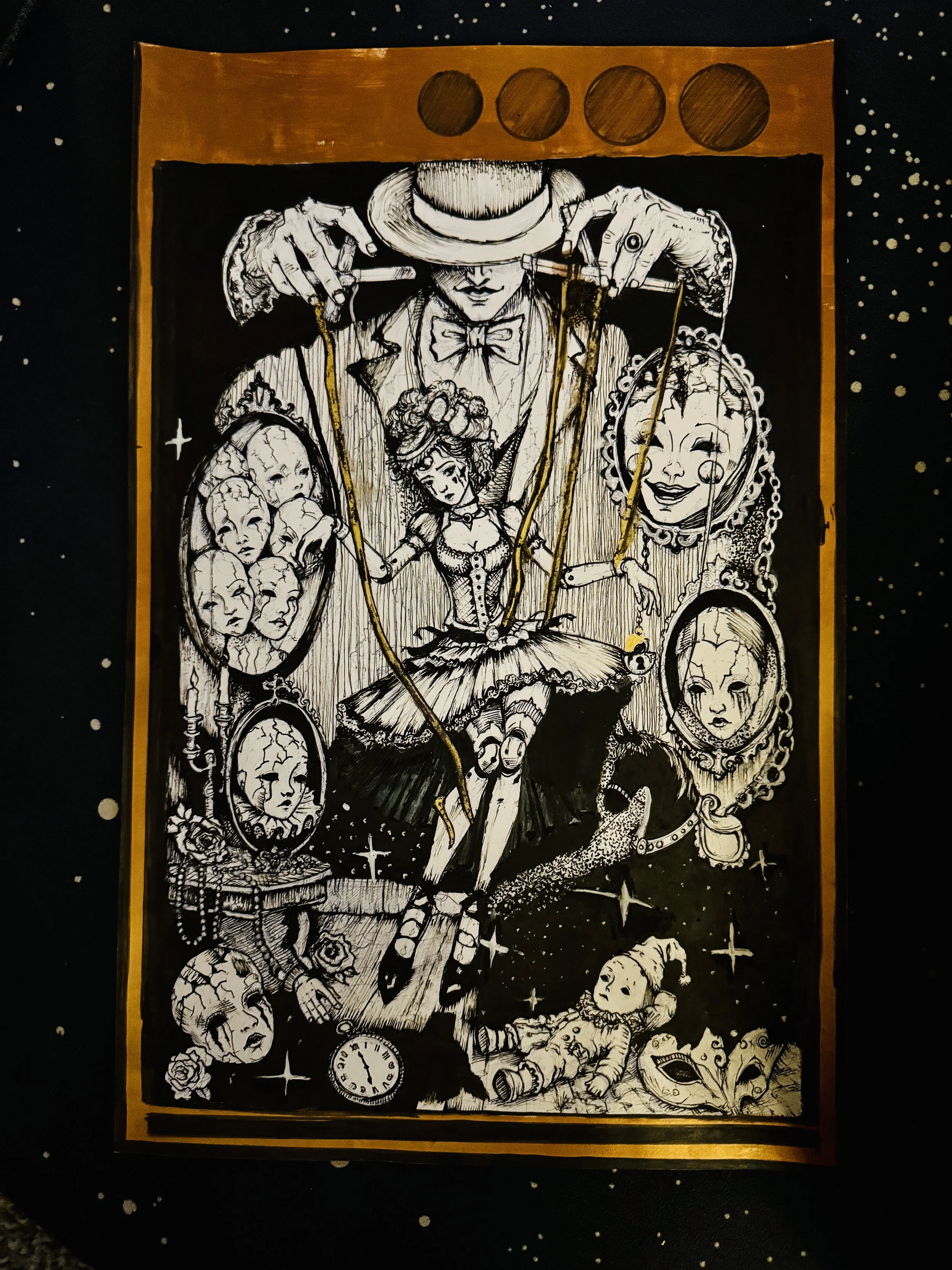Traditional pen and ink artwork by April Martin