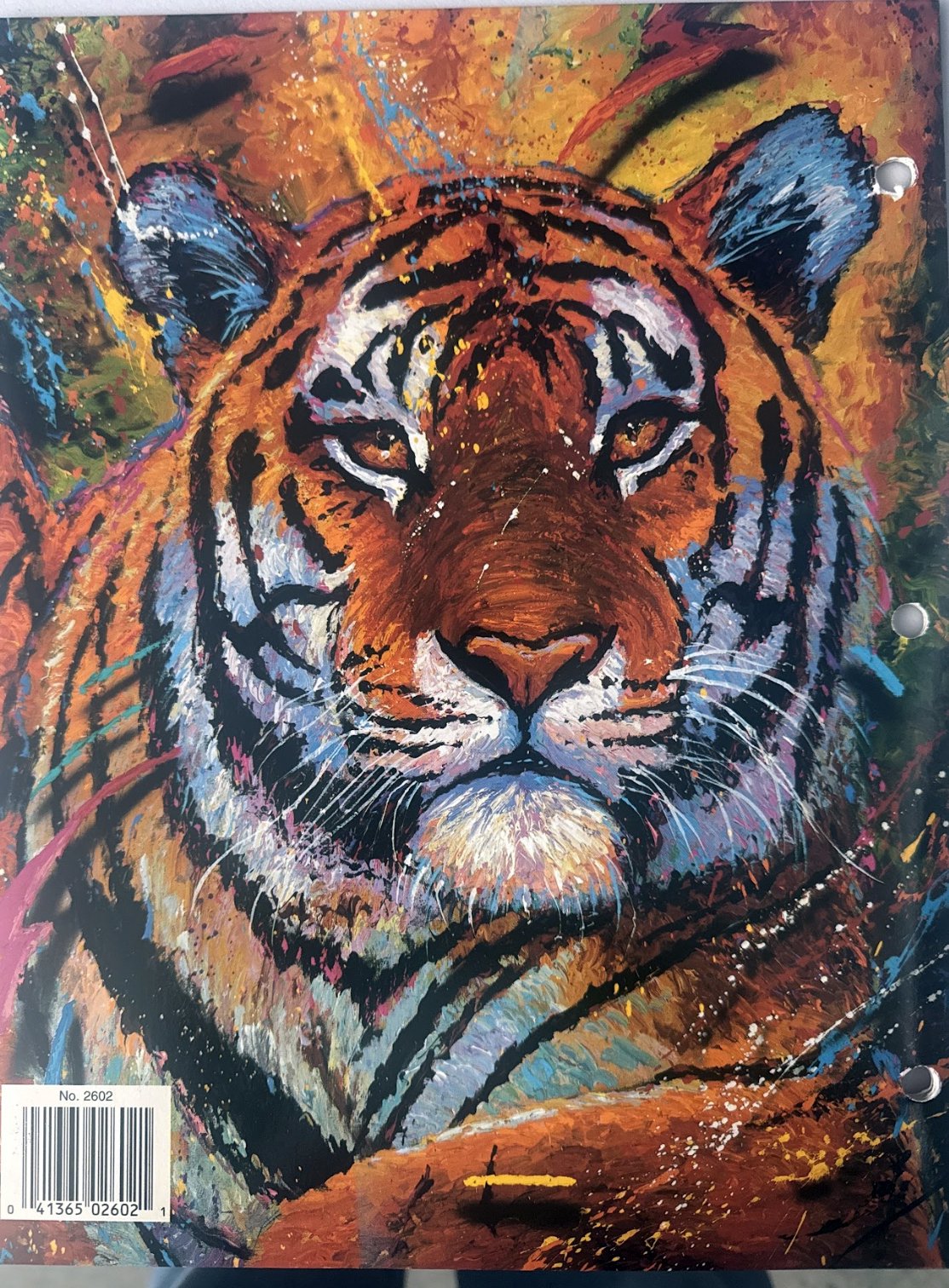 Notebook and folder set with tiger design by Christian Riese Lassen