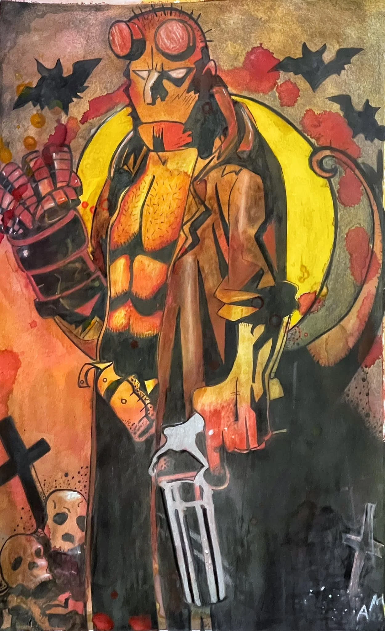 Hellboy illustration by April Martin