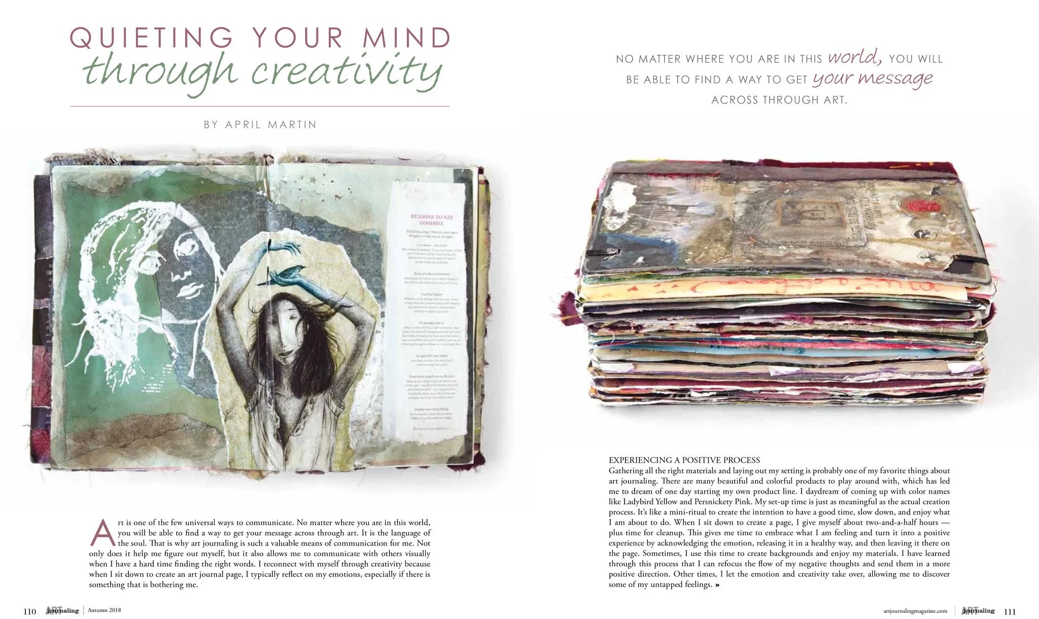 Publications collage: covers and printed pages