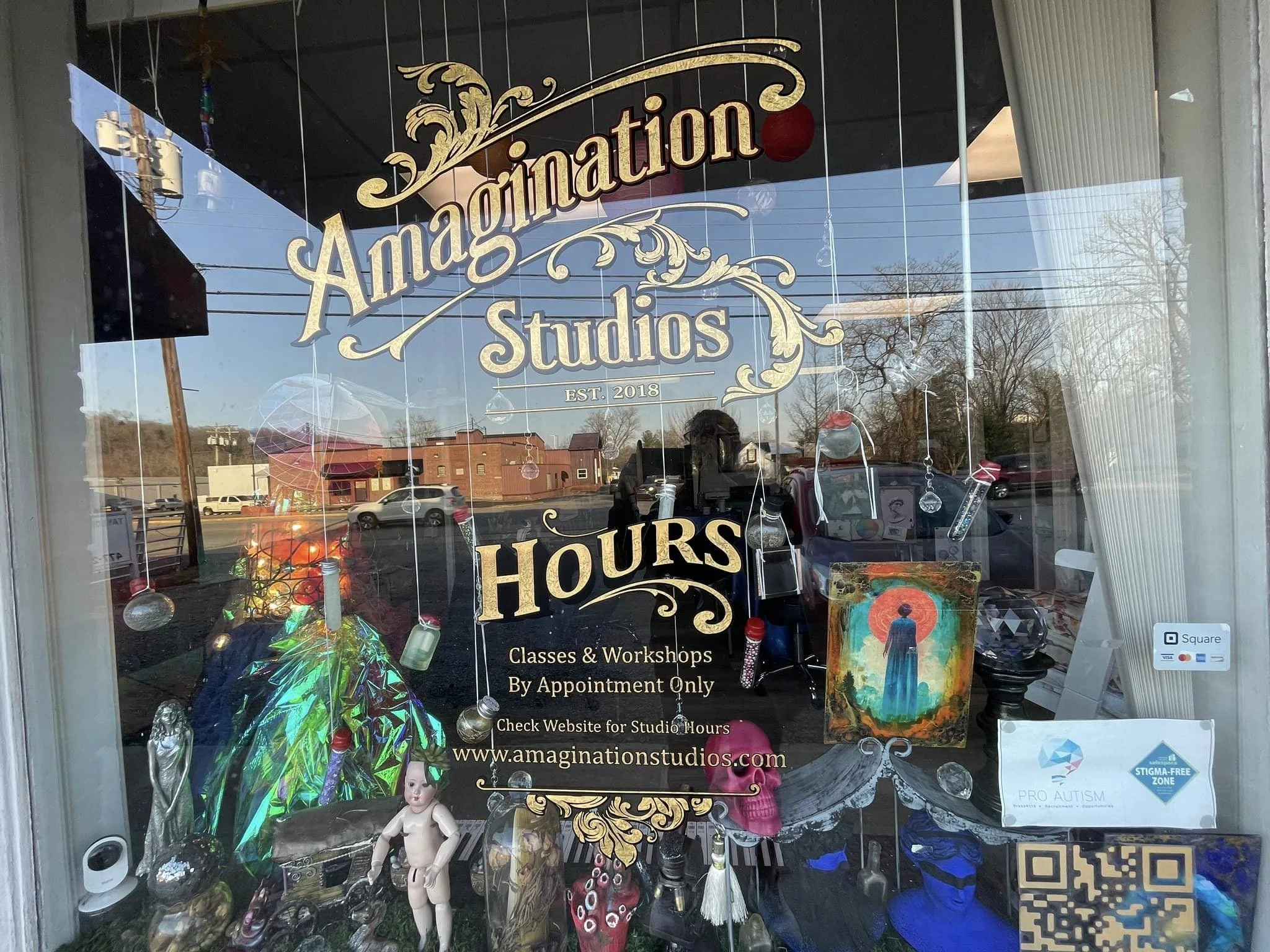 Amagination Studios community art space with warm creative atmosphere