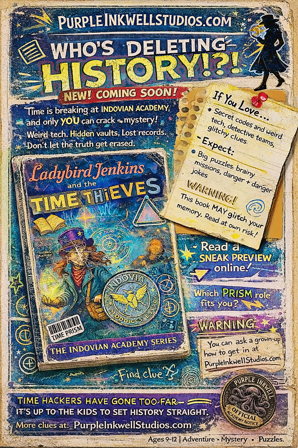Ladybird Jenkins and the Time Thieves promotional flier