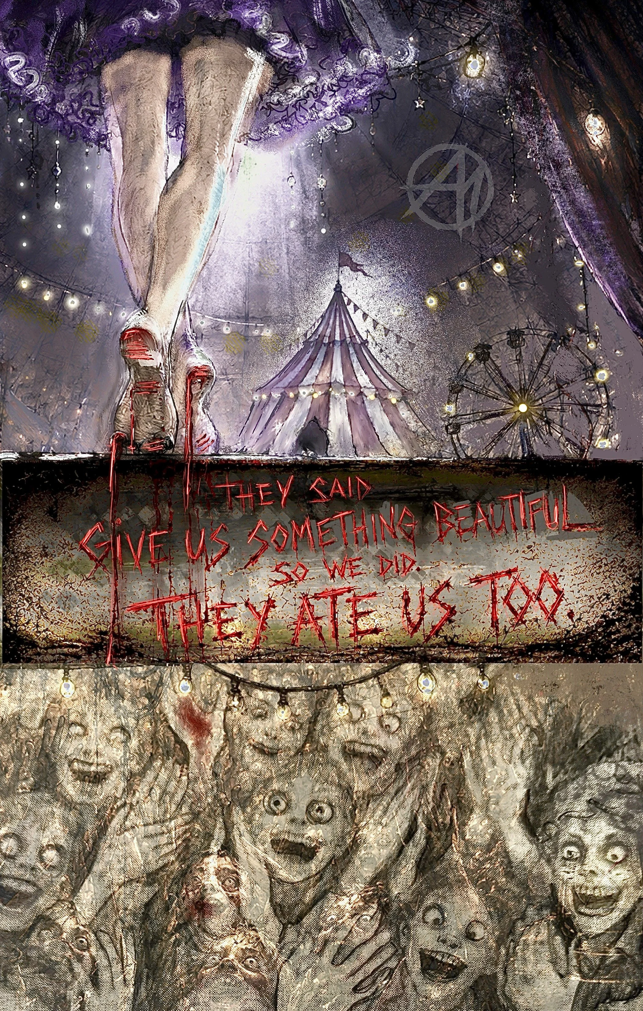 Original illustration from The Day the Carnival Came by April Martin