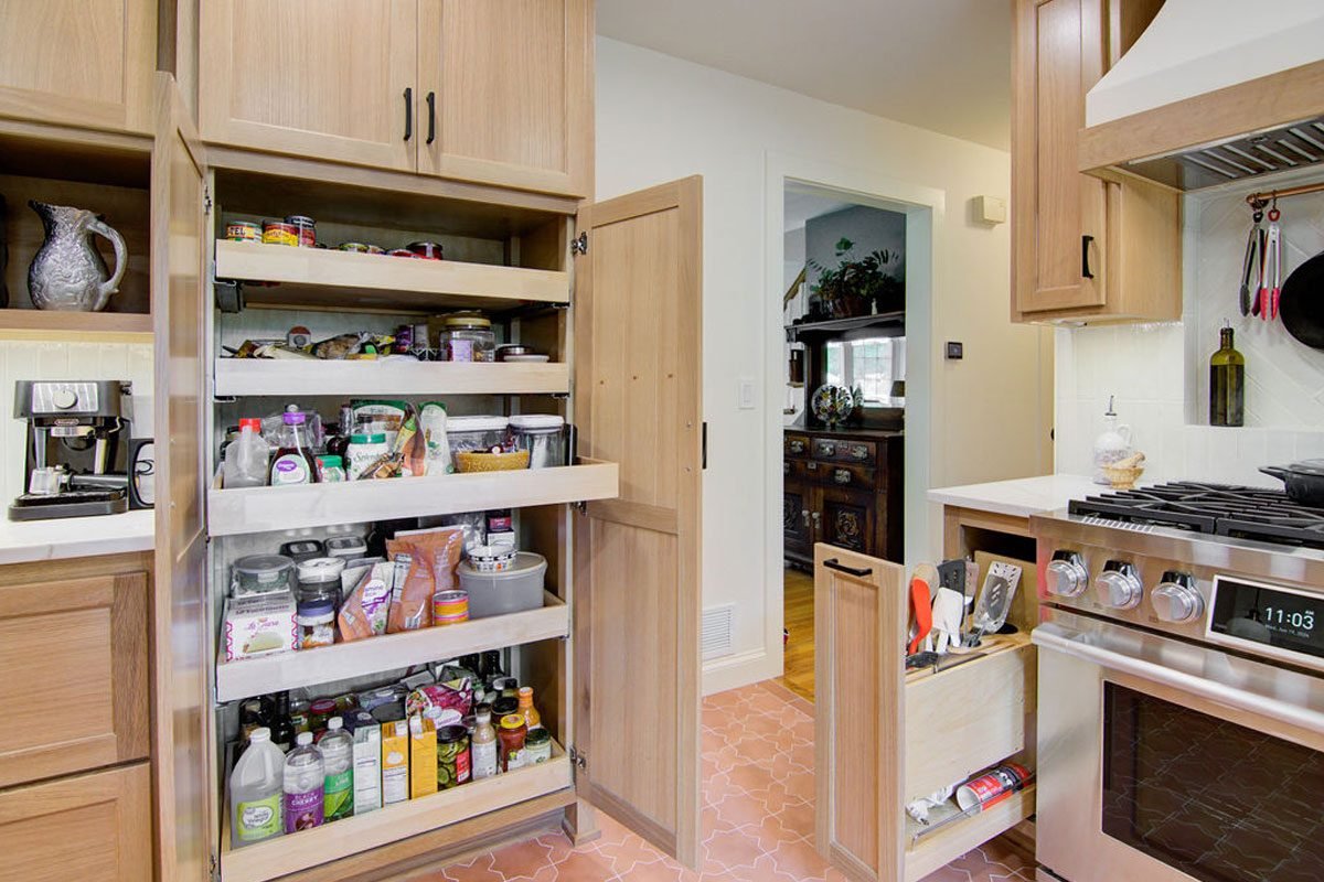 Multi-tier pull-out pantry