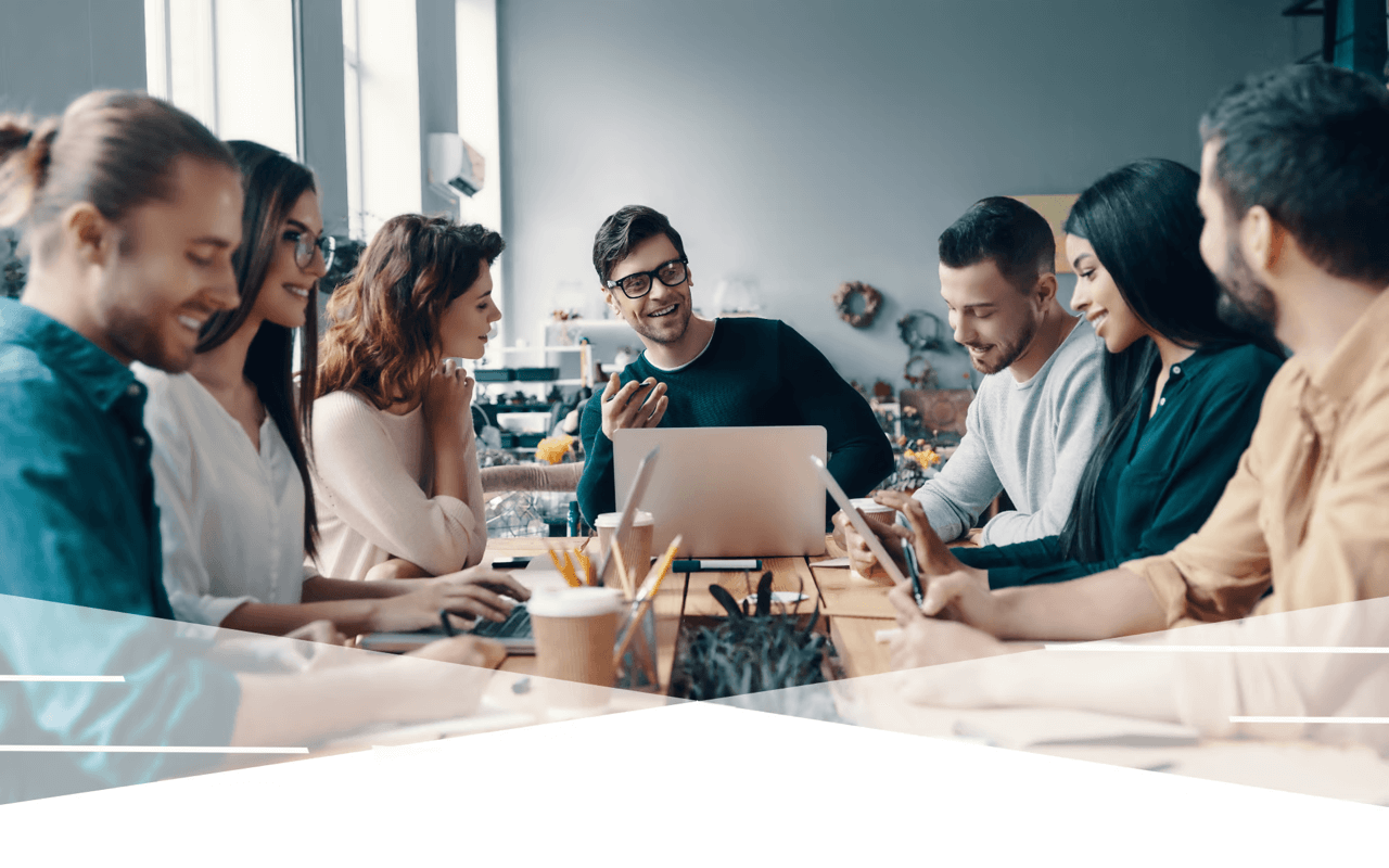 Team helping clients find homes online