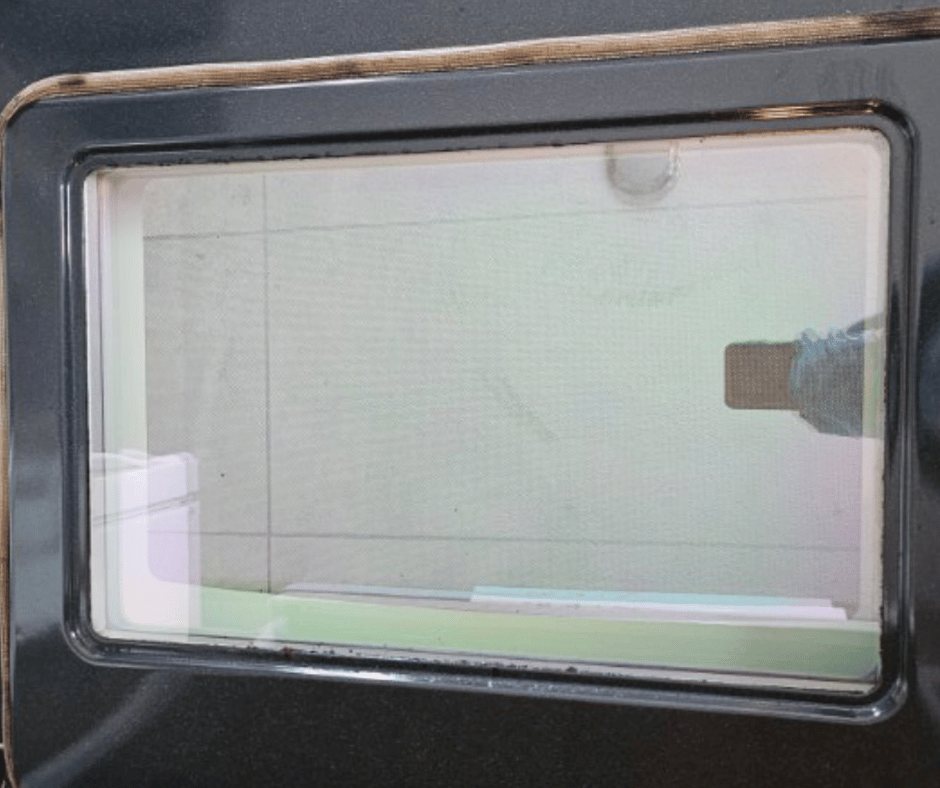 inside oven door